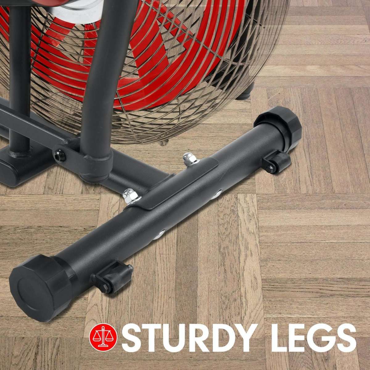 Powertrain Air Resistance Fan Exercise Bike for Cardio Red Woolworths