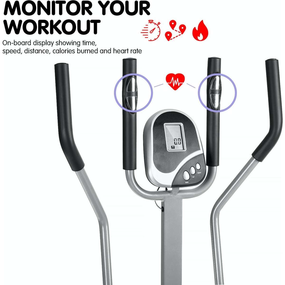 Powertrain 3in1 Elliptical Cross Trainer Exercise Bike with