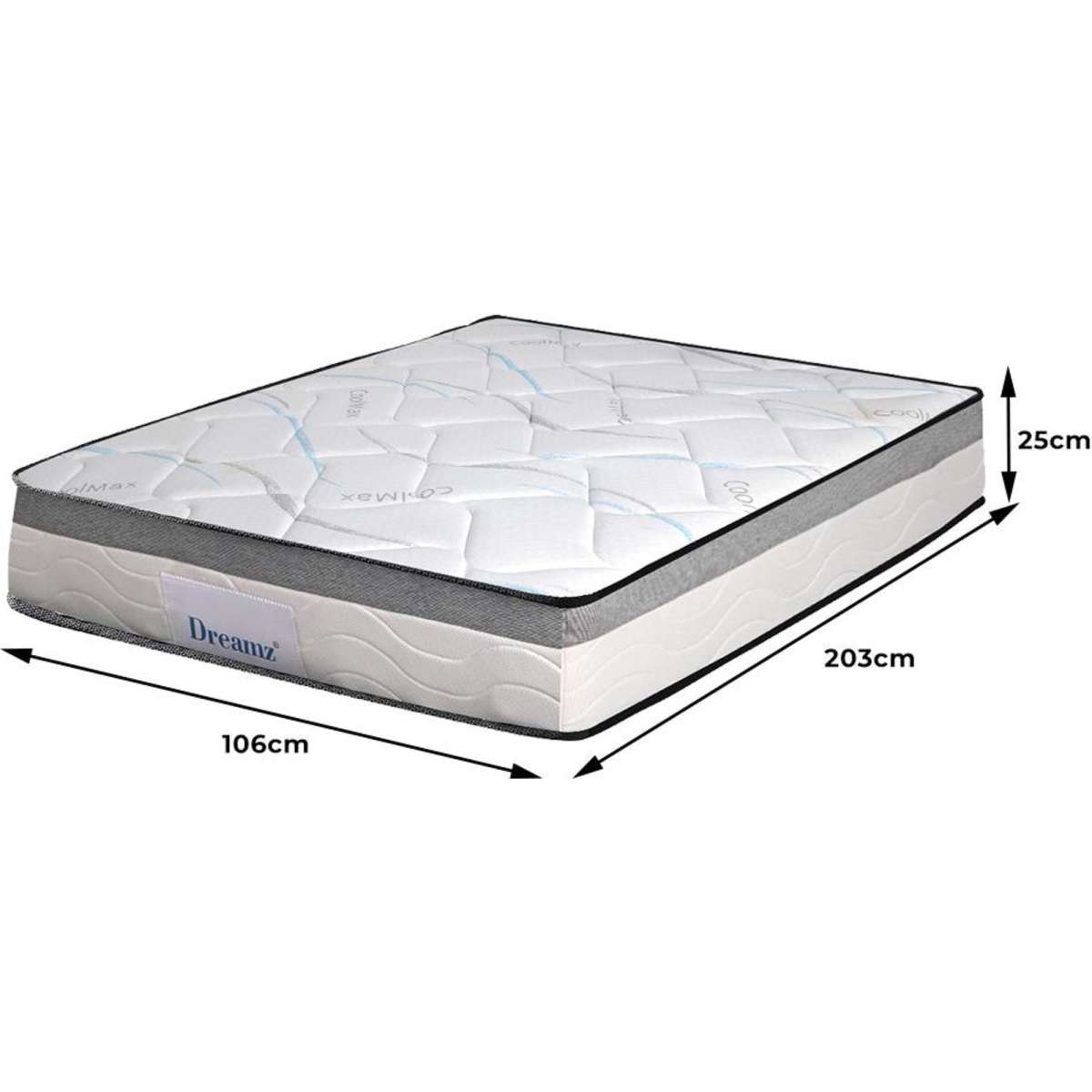 DreamZ Bedding Spring Mattress Bed Pocket Tight Top Foam Medium Firm