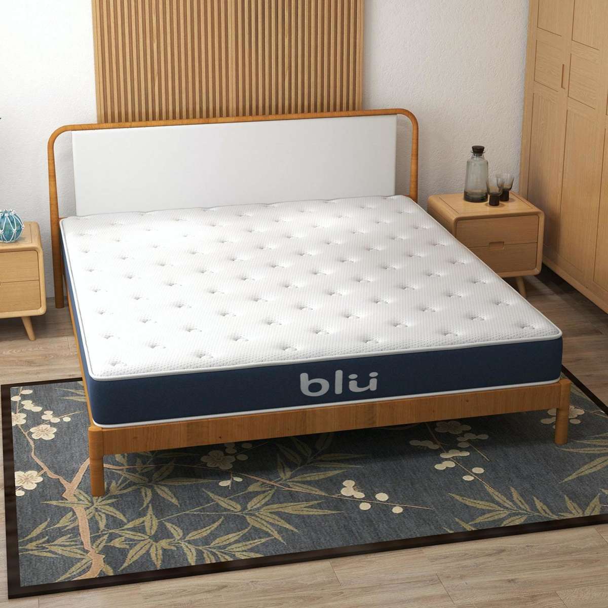 Milano Blu Mattress Hybrid Memory Foam Bonnell Spring Design Medium