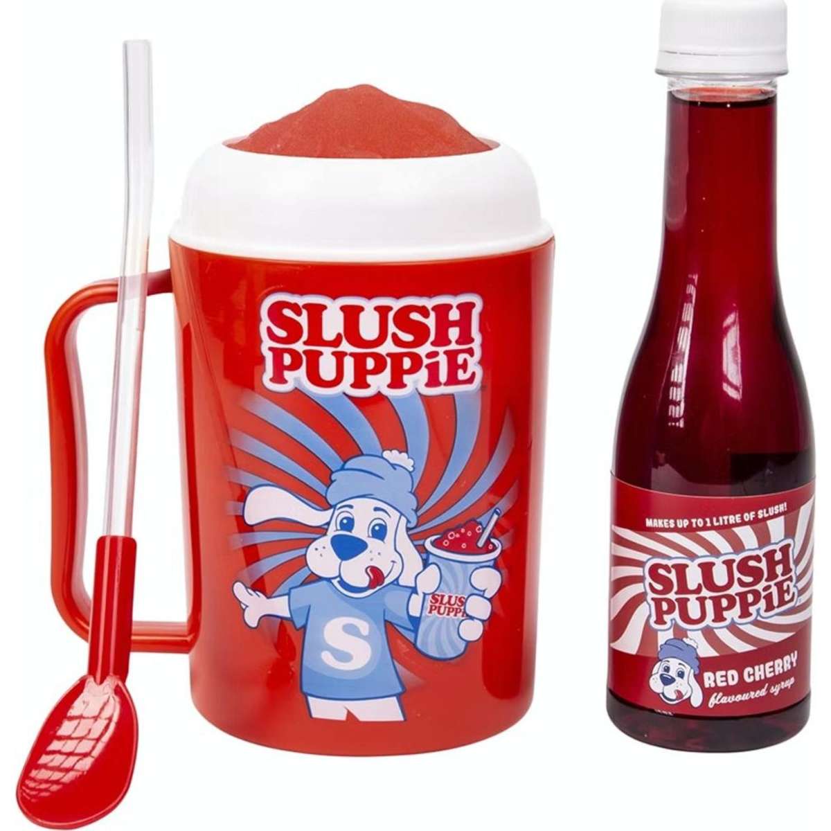 Slush Puppie Slushie Making Cup Red Cherry Syrup Set Woolworths