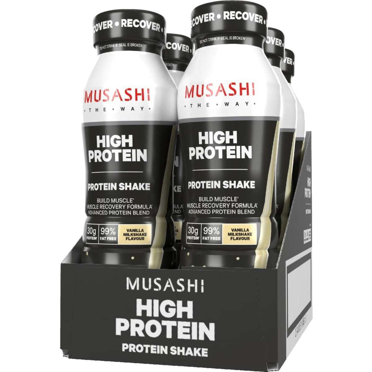 Musashi High Protein Shake Vanilla Box 6 x 375ml Woolworths