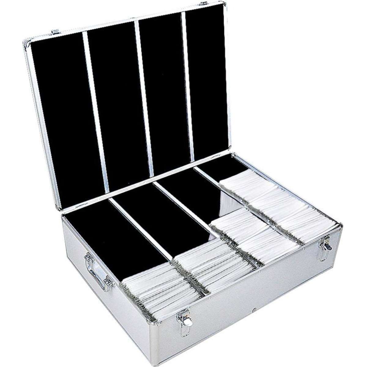 Traderight Group 1000 Discs Aluminium CD DVD Cases Bluray Lock Storage