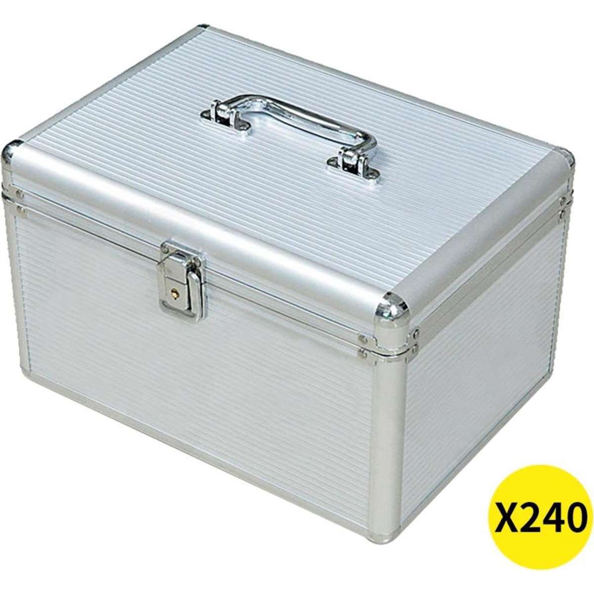 Traderight Group 240 Discs Aluminium CD DVD Cases Bluray Lock Storage