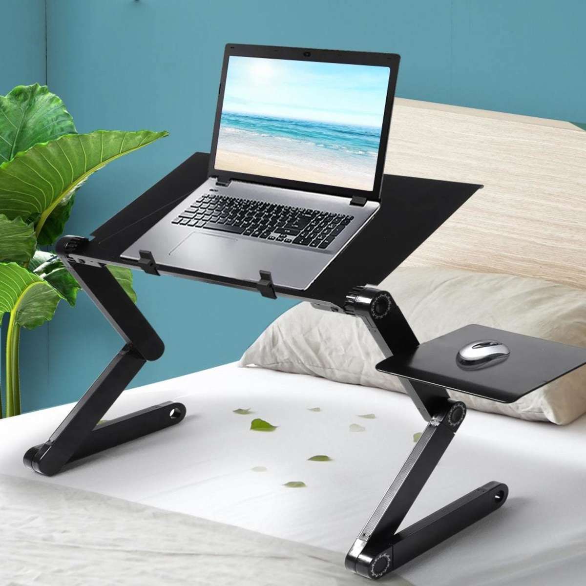 Levede Laptop Desk Computer Table Stand Adjustable Foldable Bed Tables