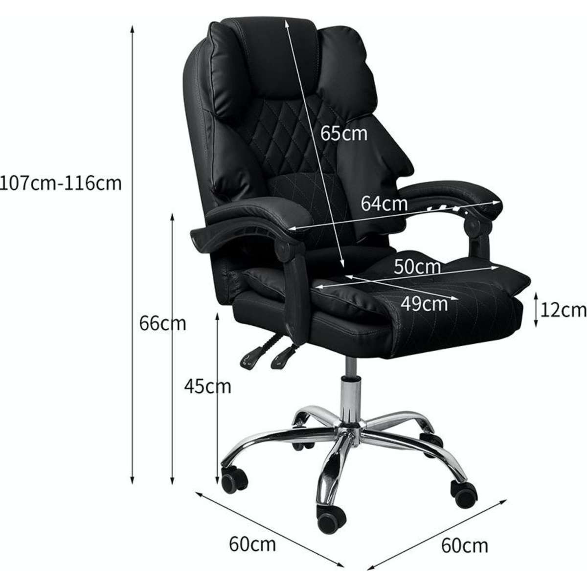 Levede Gaming Chair Office Computer Seat Racing PU Leather Executive ...