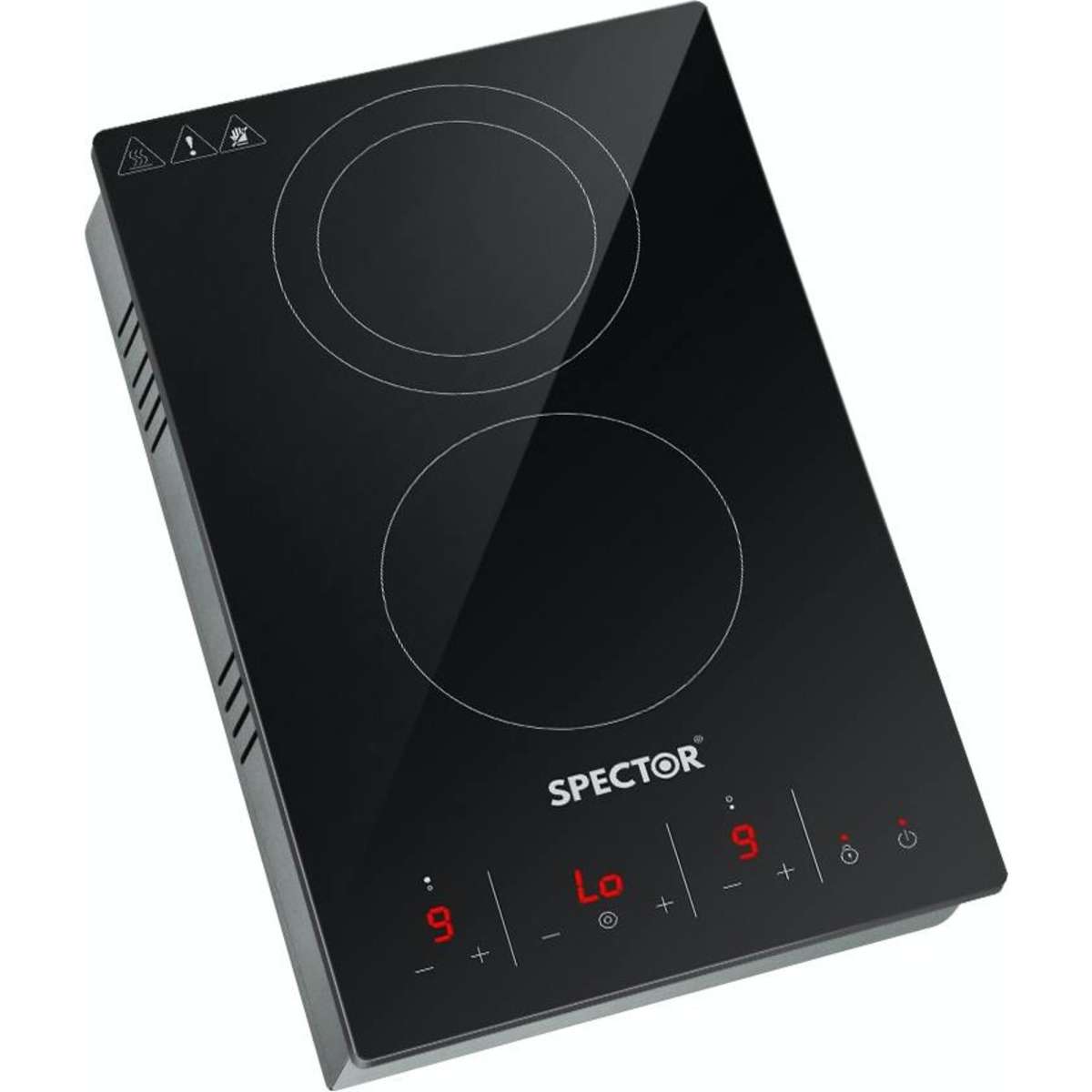 Spector Electric Induction Cooktop Ceramic Hot Plate 2 Zone Kitchen