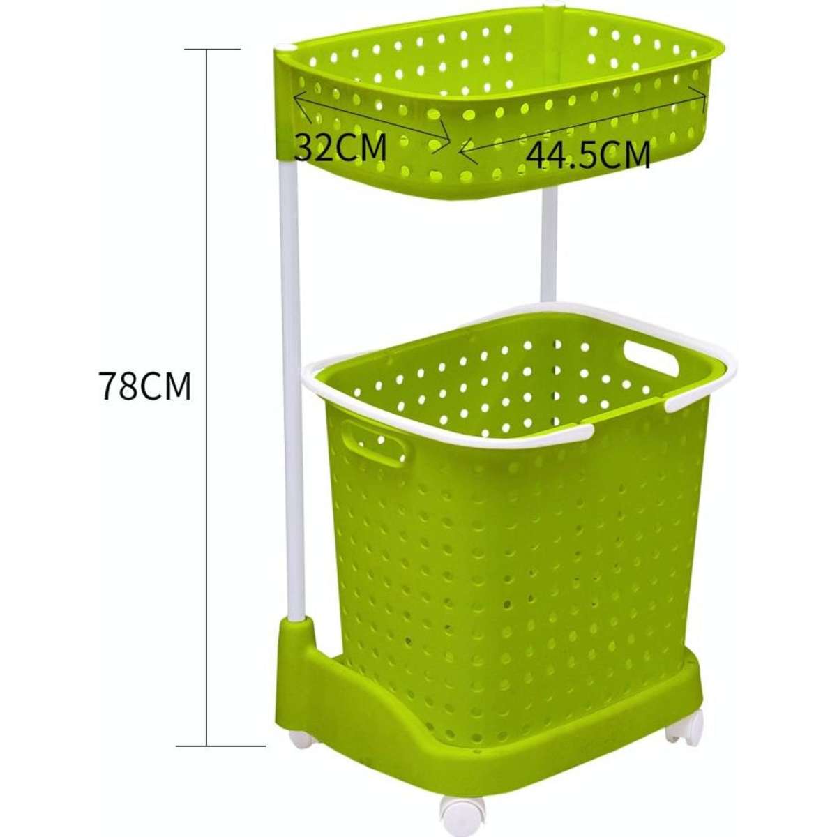 Traderight Group 2 Tier Bathroom Laundry Clothes Baskets Bin Hamper