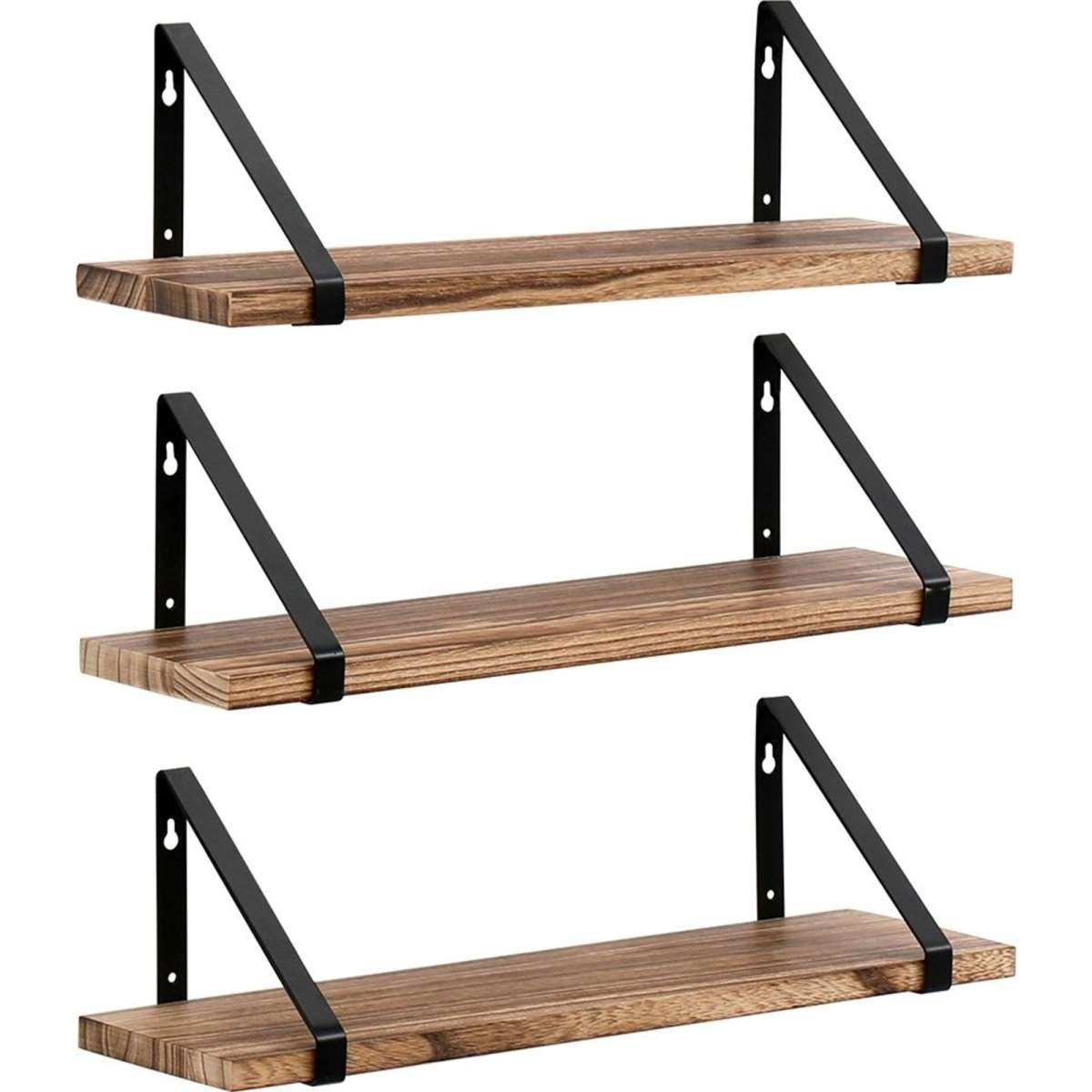 Levede 5 Pcs Floating Shelves Hung Shelf Wall Mounted Storage Wooden