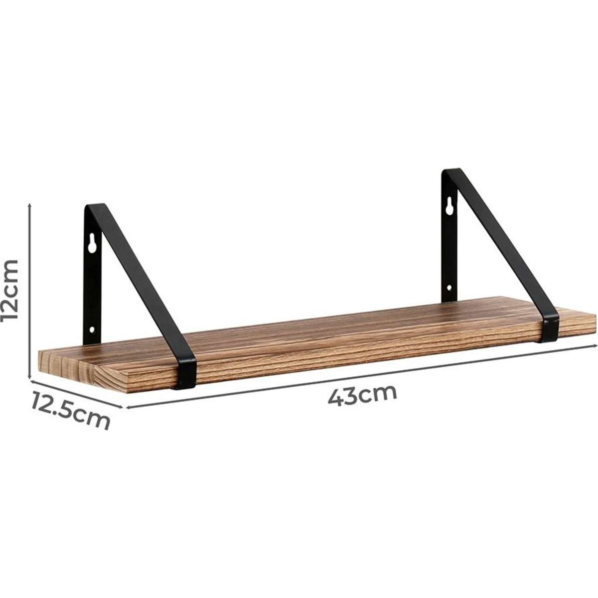 Levede 5 Pcs Floating Shelves Hung Shelf Wall Mounted Storage Wooden