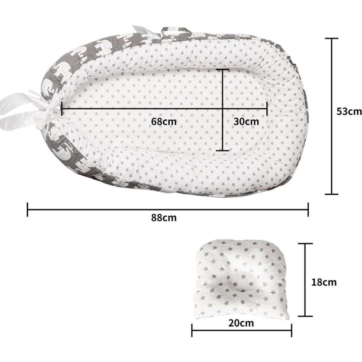 Bopeep Baby Nest Bed Lounger Sleeping Portable Pillow Newborn