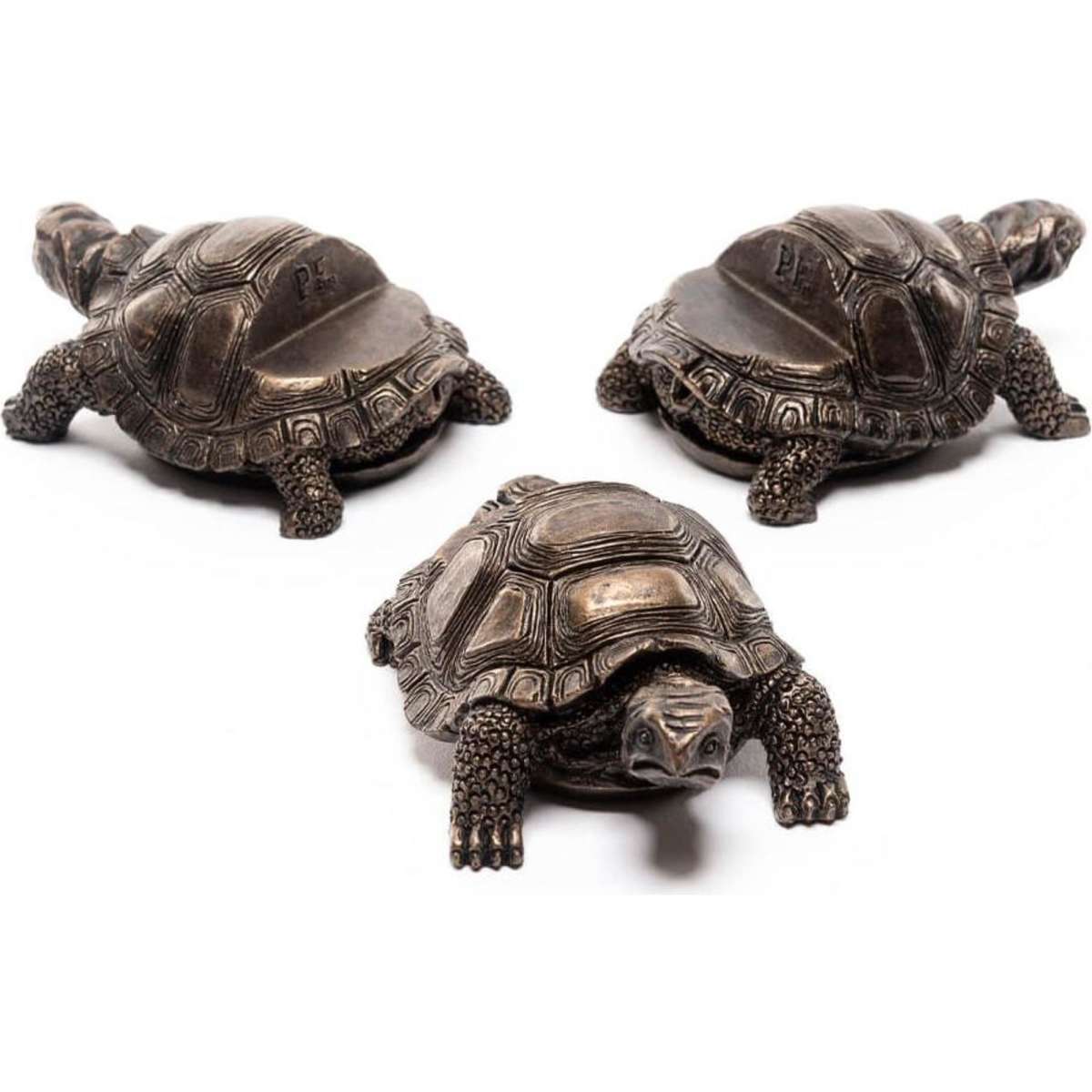 Jardinopia Garden Decor - Potty Feet: Antique Bronze Tortoise (Set of 3 ...