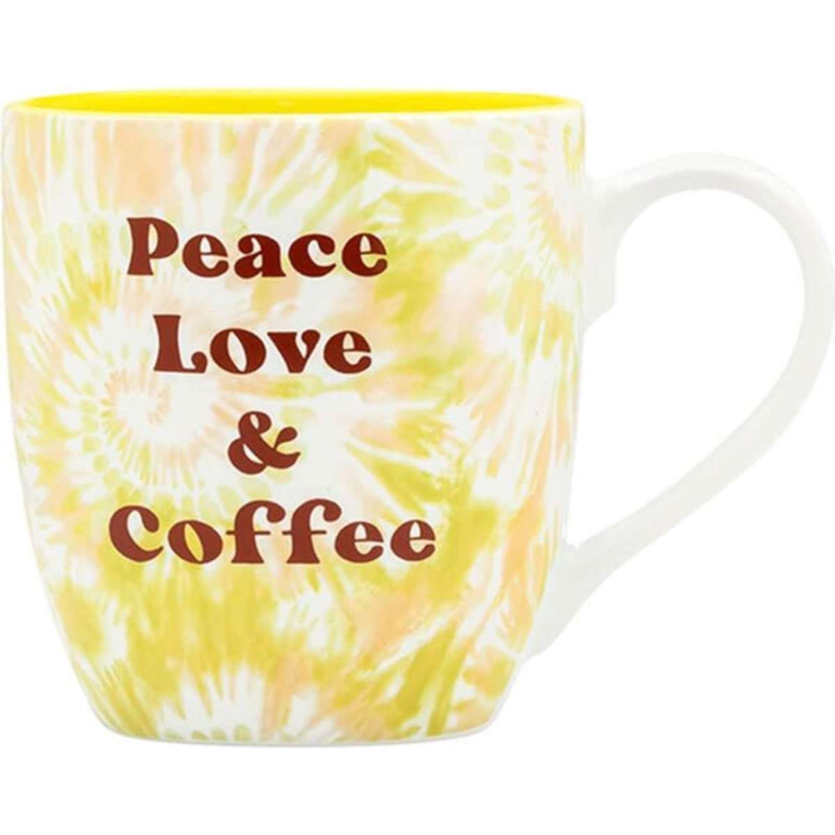 Blurred Tie Dye Mug Peace Love & Coffee Woolworths