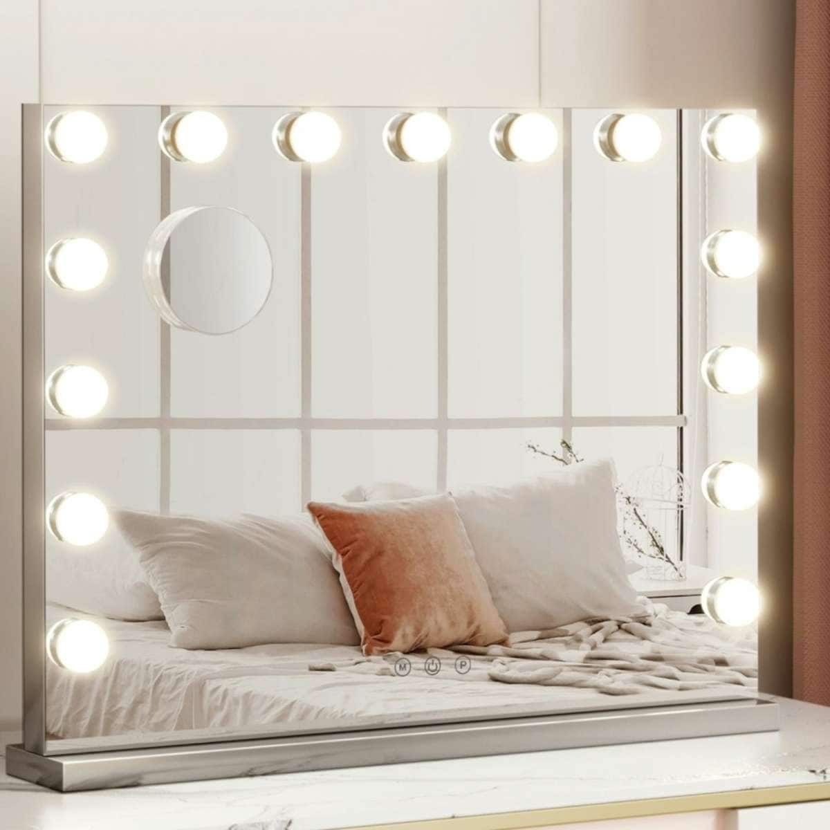 Embellir Makeup Mirror 58x46cm Hollywood Vanity with LED Light Tabletop