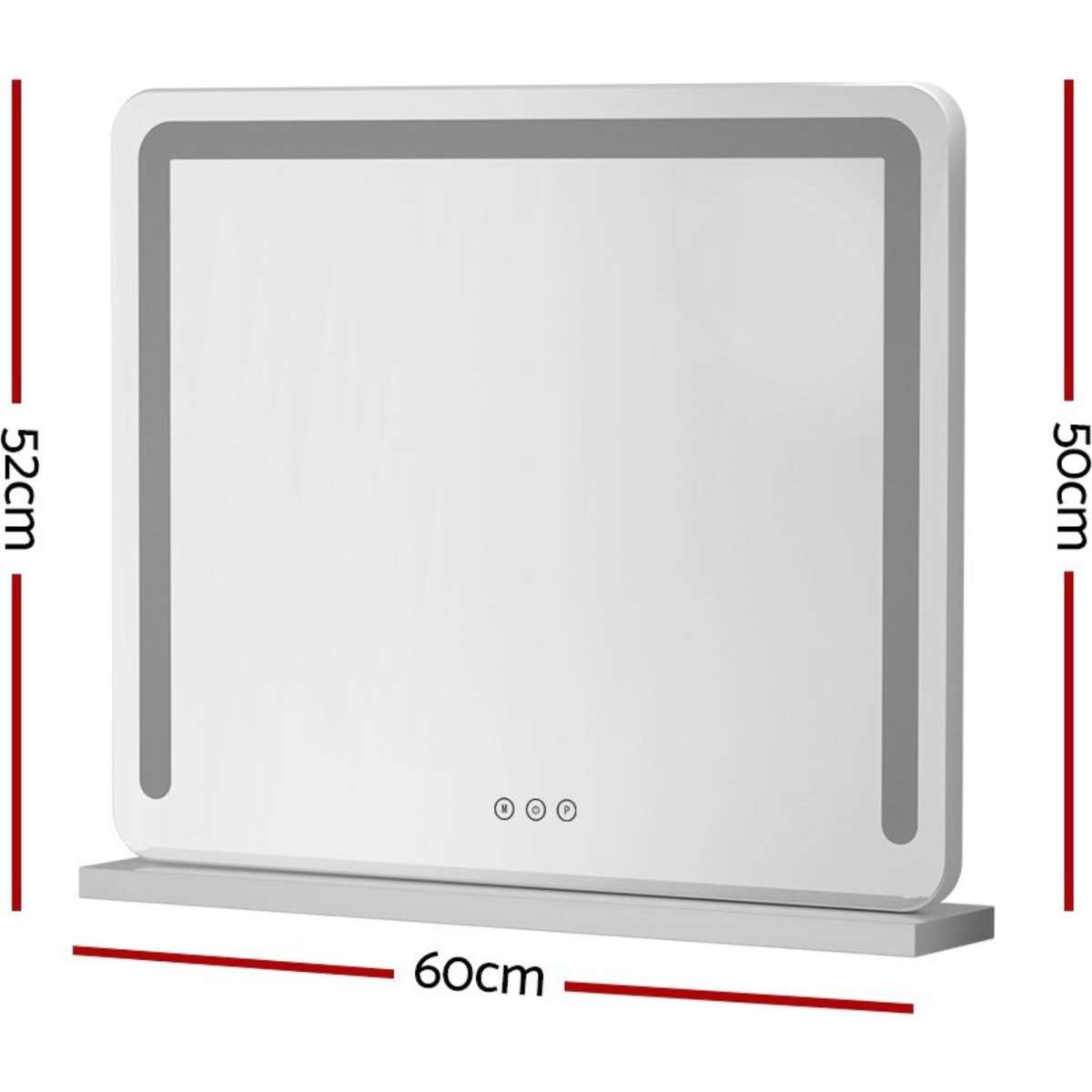 Embellir Makeup Mirror 60x50cm Hollywood Vanity with LED Light Tabletop