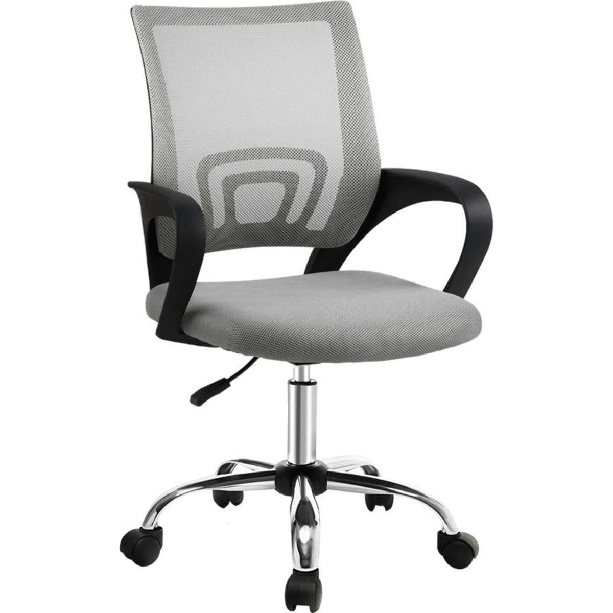 Artiss Mesh Office Chair Mid Back Grey Woolworths