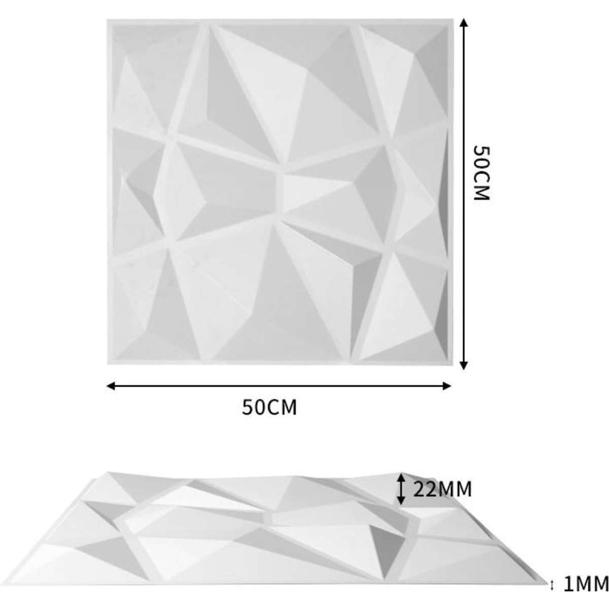 Traderight Group 12Pcs 3D Wall Paper Panel Brick Ecofriendly DIY Home Background Decor 50x50cm