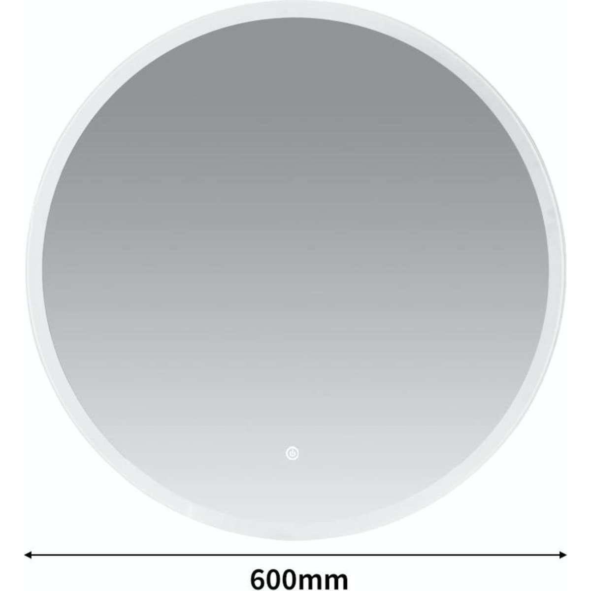 Emitto LED Wall Mirror Round Antifog Bathroom Mirrors Makeup Light