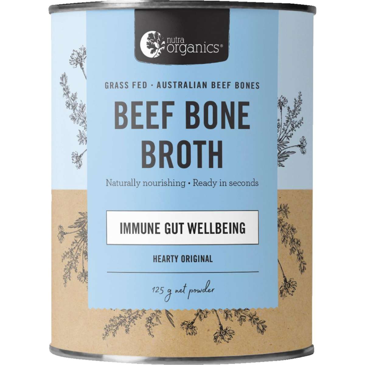 Nutra Organics Beef Bone Broth Hearty Original 125g Woolworths