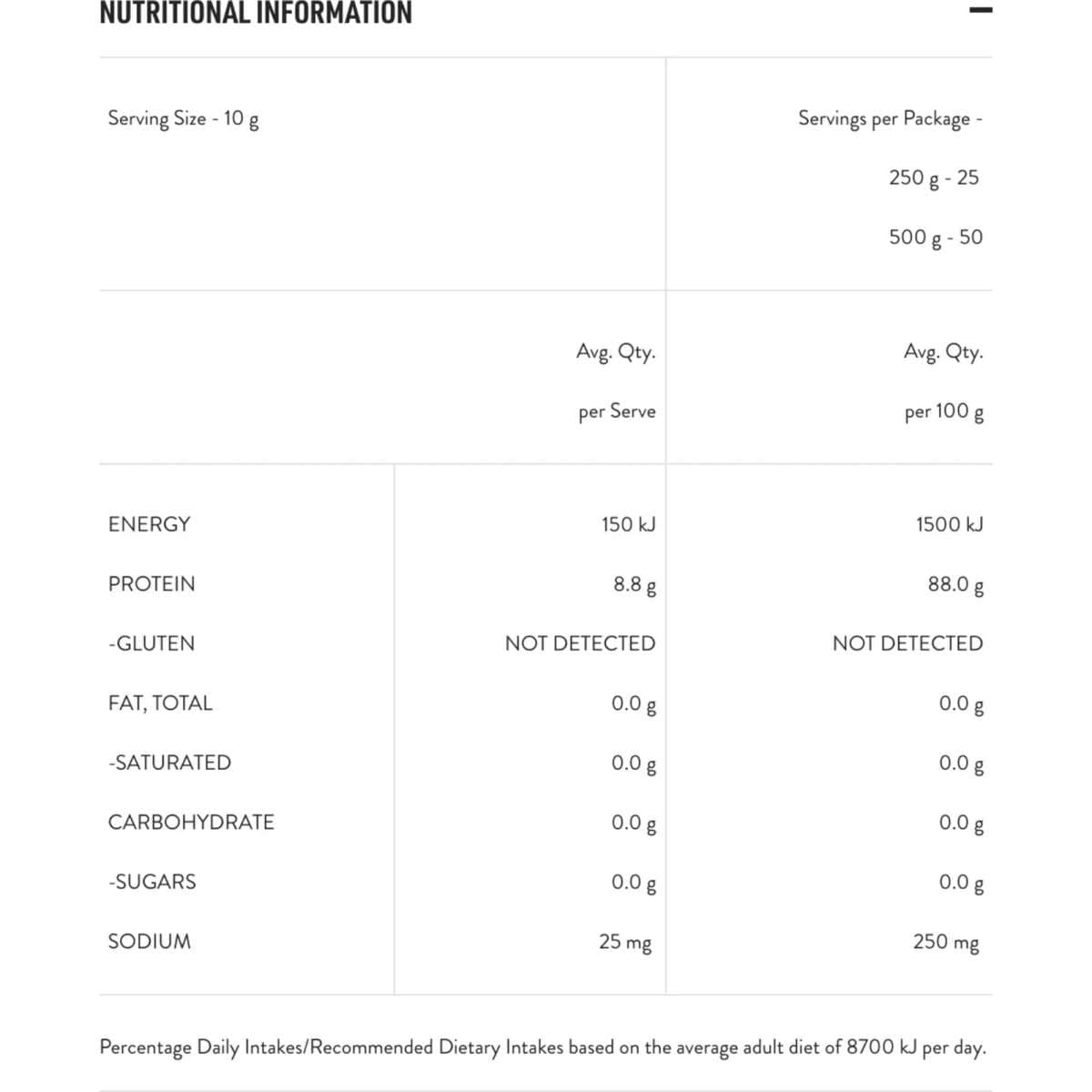 Nutra Organics Natural Gelatin Unflavoured 250g Woolworths