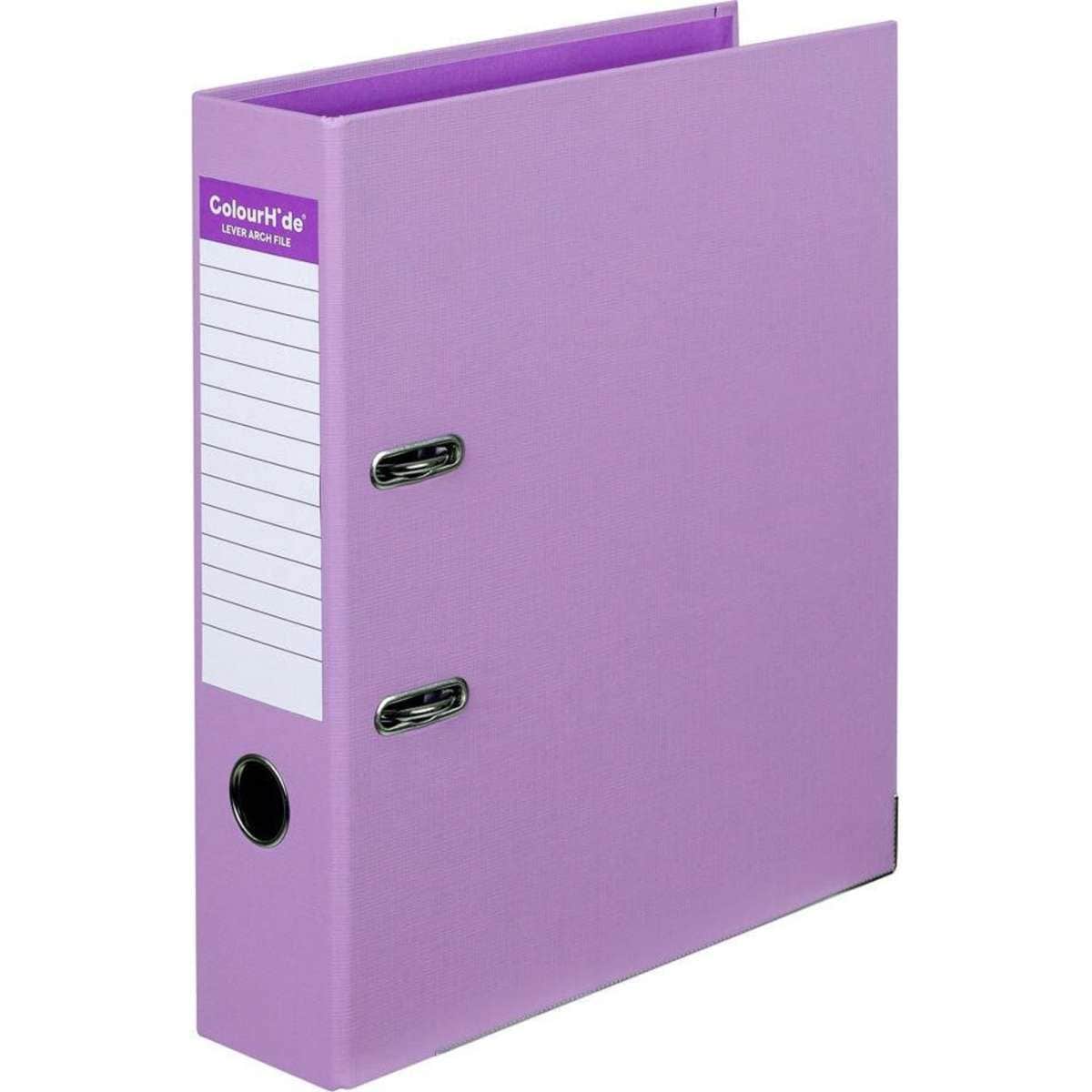 Colour Hide A4 Lever Arch PE Folder Purple Woolworths