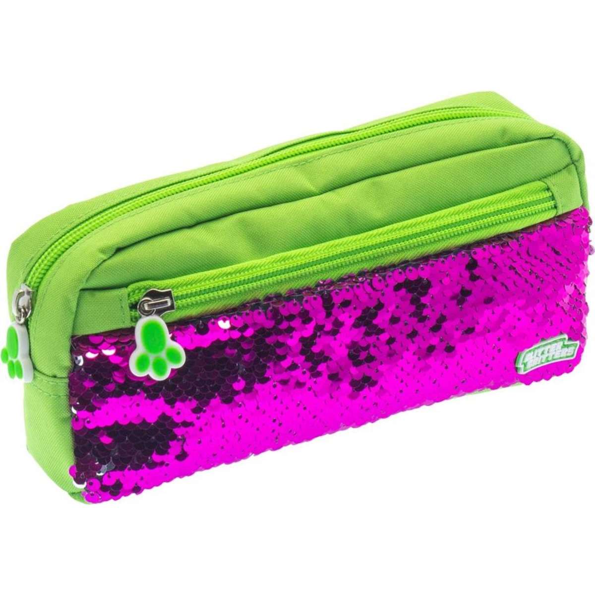 Glitter Critters Pat Me 2 Compartments Sequin Front Zipper Pencil Case ...