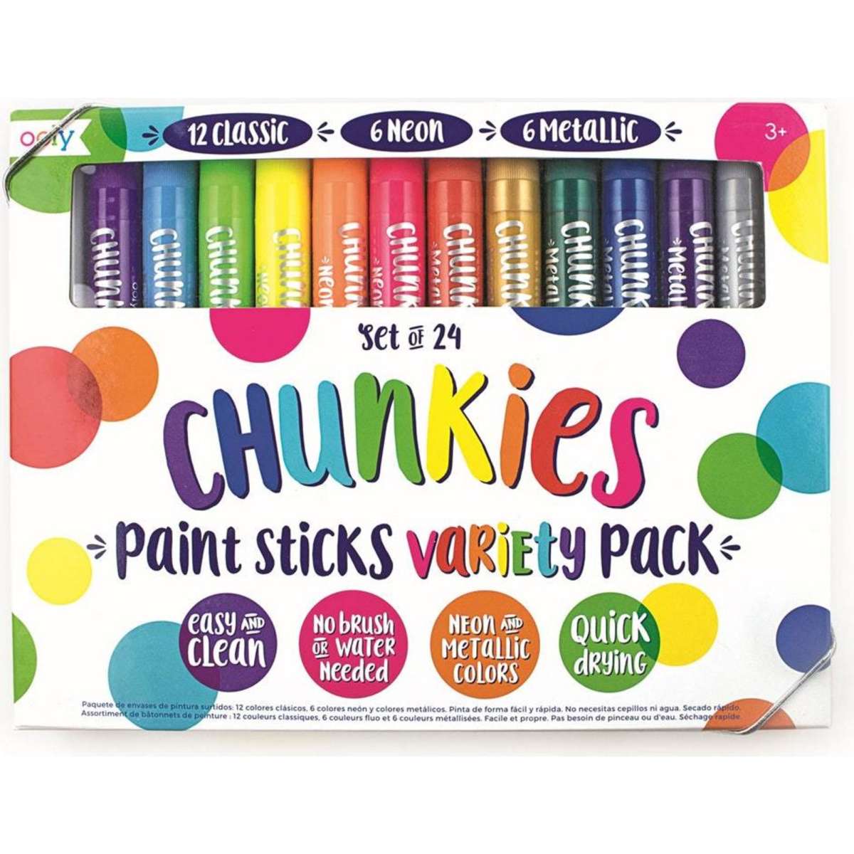 Ooly Quick Drying Chunkies Paint Sticks Kids Art/Craft 3y+ 24pc