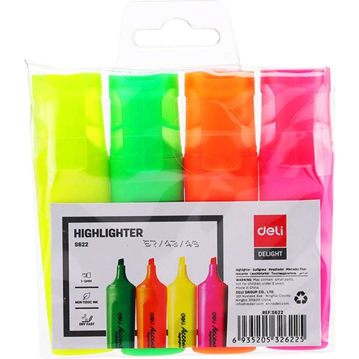 Deli Highlighters Assorted 4pc Woolworths