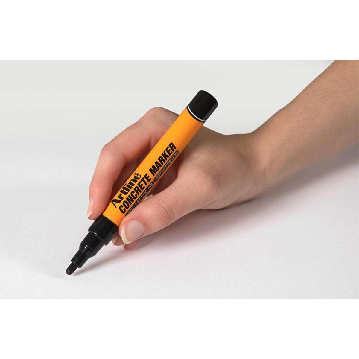 Artline Concrete Permanent Marker 1.5mm Bullet Nib Black 12PK