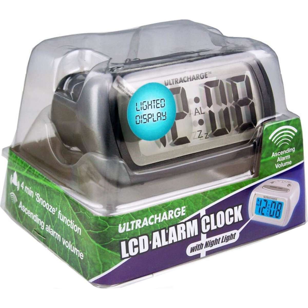 Ultracharge Digital Lcd Alarm Clock Assorted Woolworths