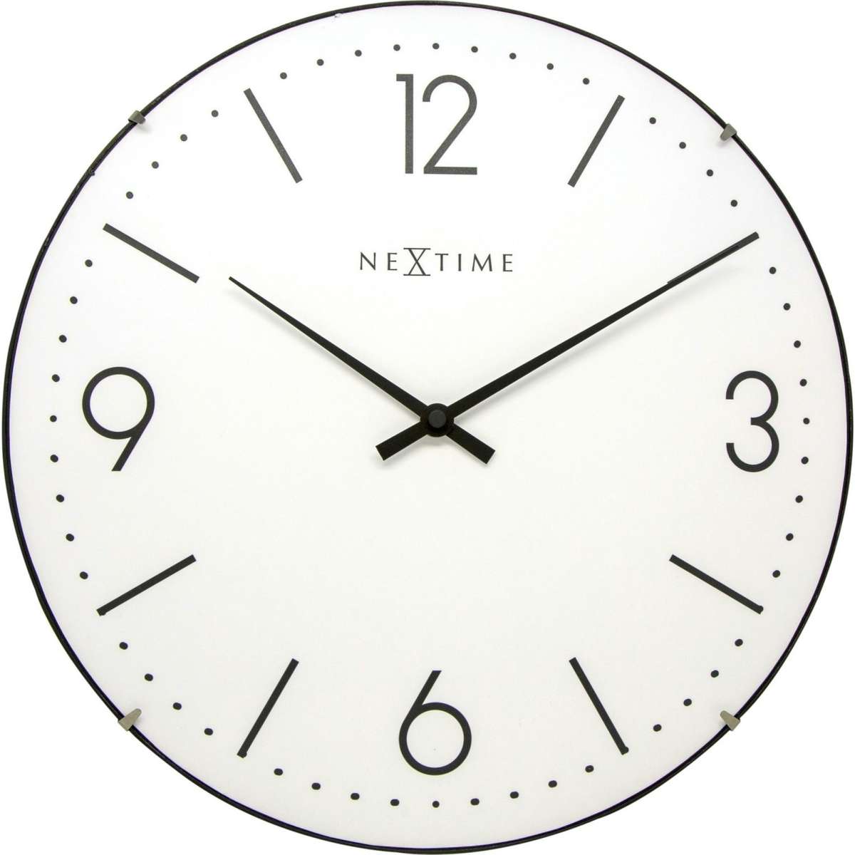 Nextime Basic Dome Hanging Wall Clock Analogue White 35cm Woolworths