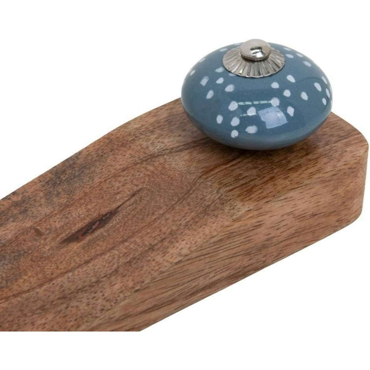 J. Elliot Jayda Door Stop 16x5x5cm Natural & Steel Blue Woolworths
