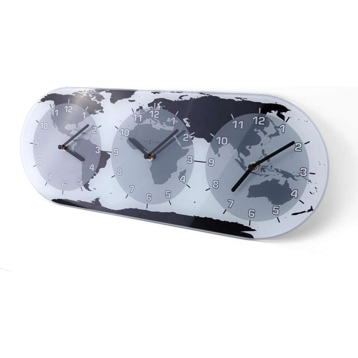 Nextime Mondial World Multiple Time Zone Wall Clock 50cm Woolworths