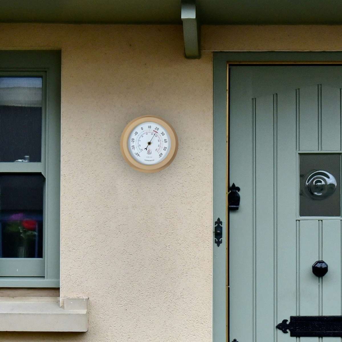 Nextime Lily 22cm Outdoor Thermometer Temperature Brown Woolworths