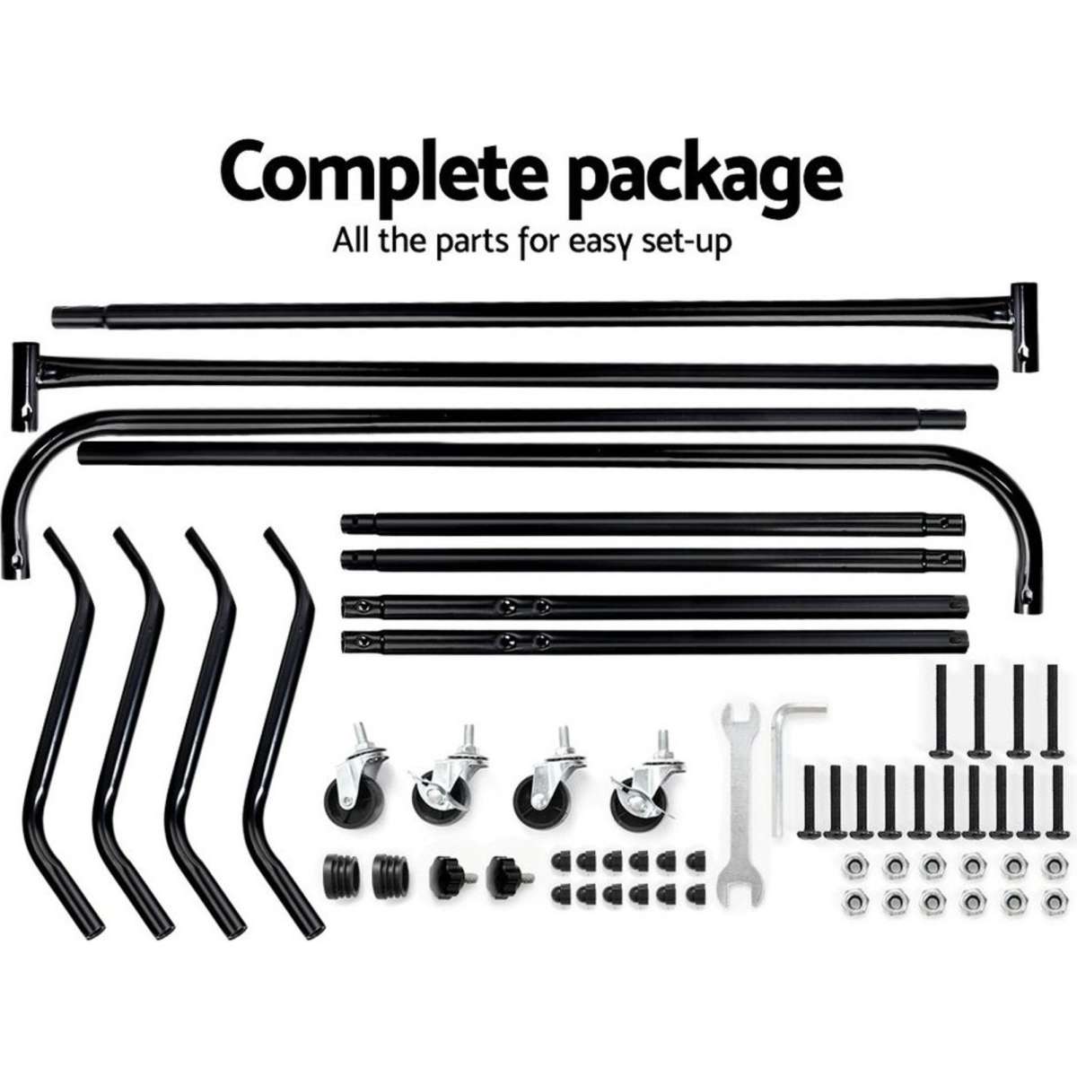 Artiss 6FT Clothes Racks Metal Garment Display Rolling Rail Hanger