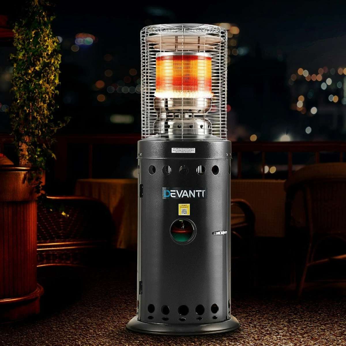 Devanti Outdoor Gas Patio Heater Black Woolworths