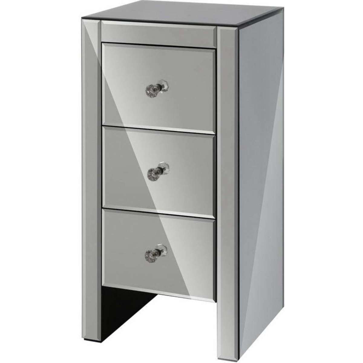 gray mirrored nightstand