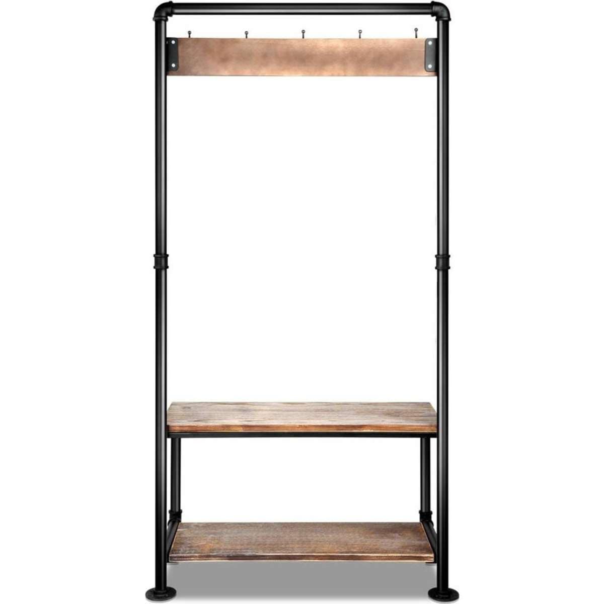 Artiss Rustic Clothes Coat Garment Rack Vintage Hanger Stand Wooden