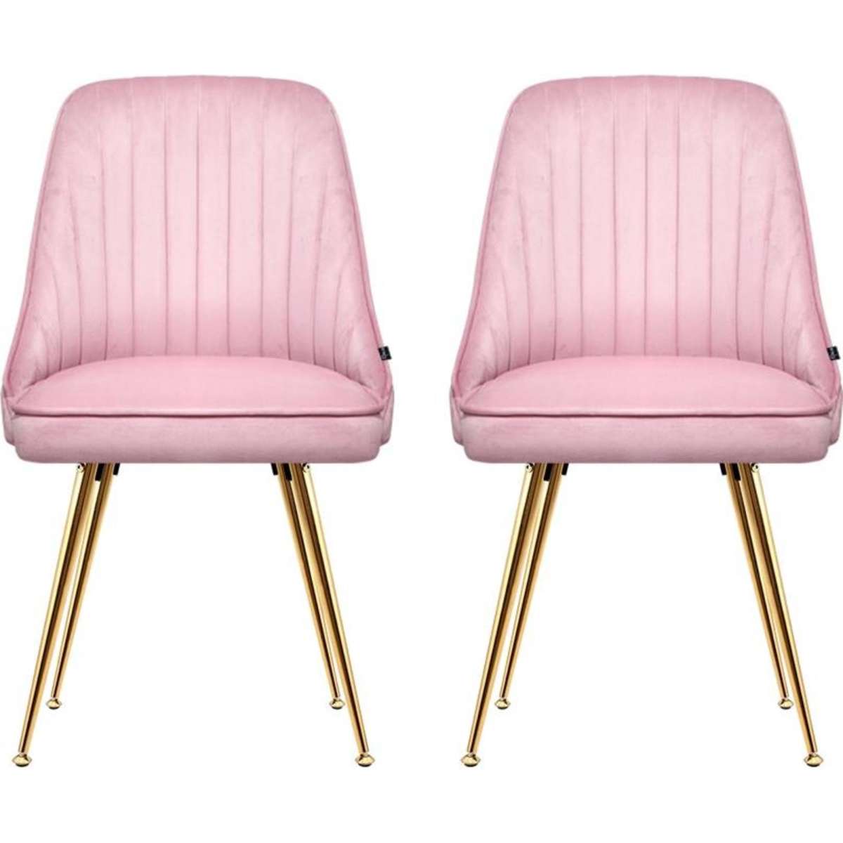 Artiss Dining Chairs Velvet Pink Set of 2 Nappa Woolworths