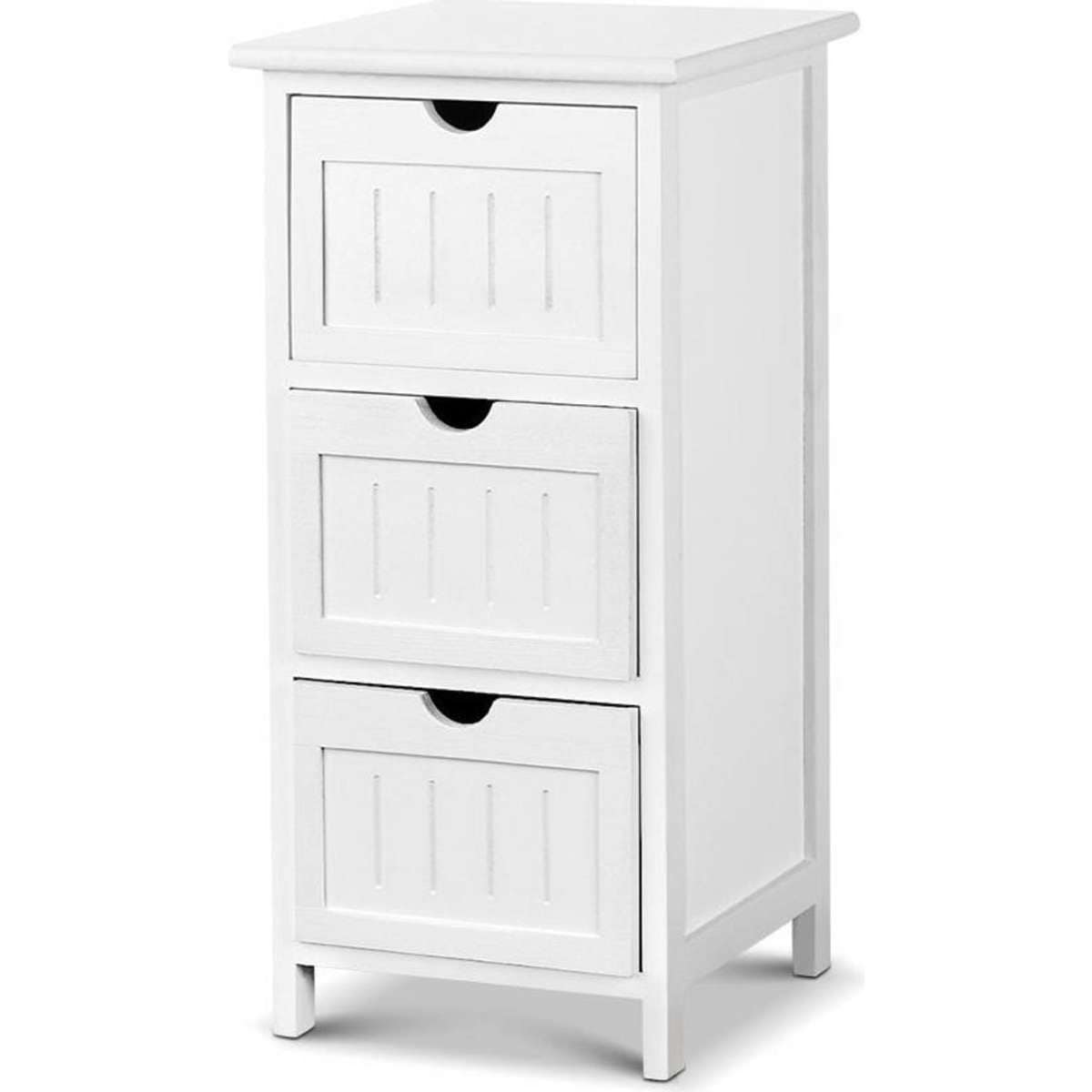 Artiss Bedside Table Bathroom Storage 3 Drawers White Woolworths
