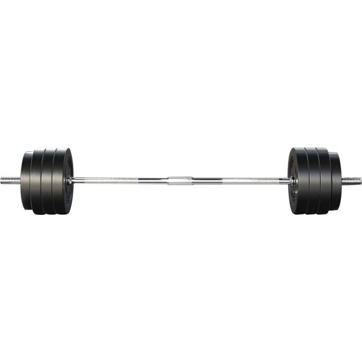 Everfit 78kg Barbell Set Weight Plates Bar Lifting Bench 168cm Woolworths