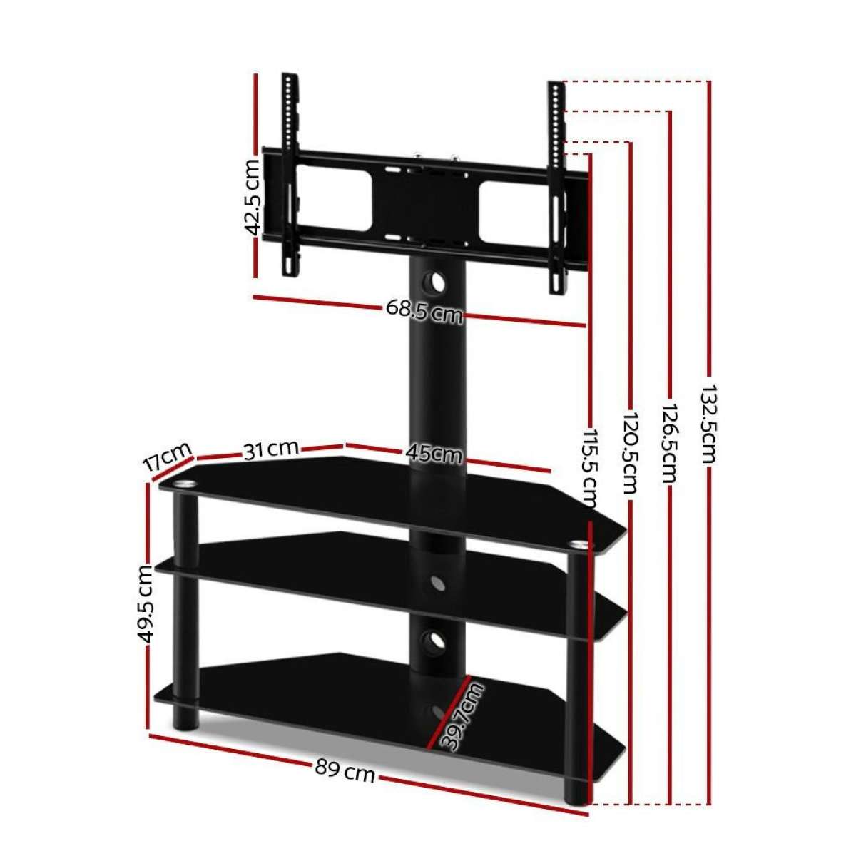 Artiss TV Stand Mount Bracket for 32"60" LED LCD 3 Tiers Storage Floor