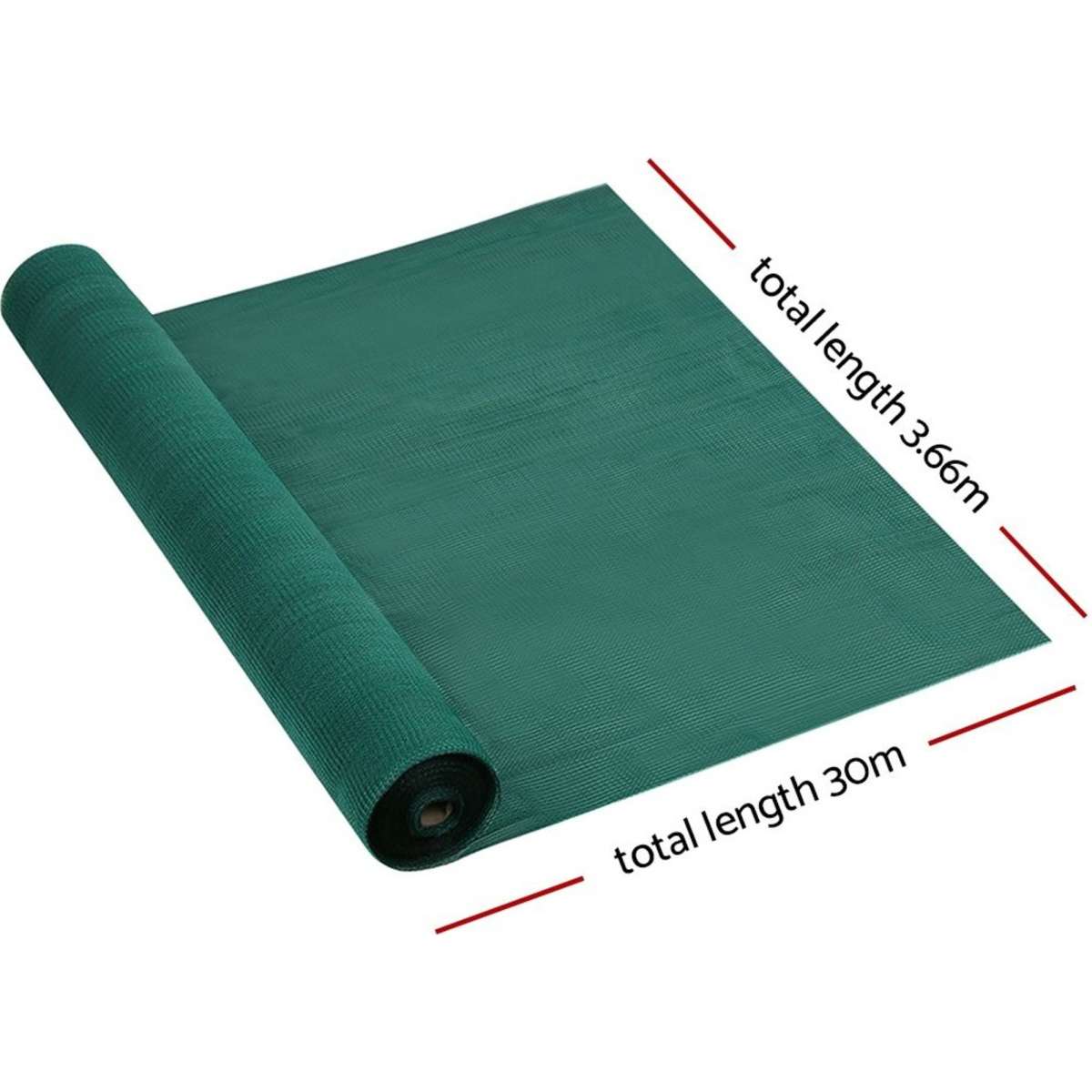 Instahut 30 Shade Cloth 3.66x30m Shadecloth Wide Heavy Duty Green
