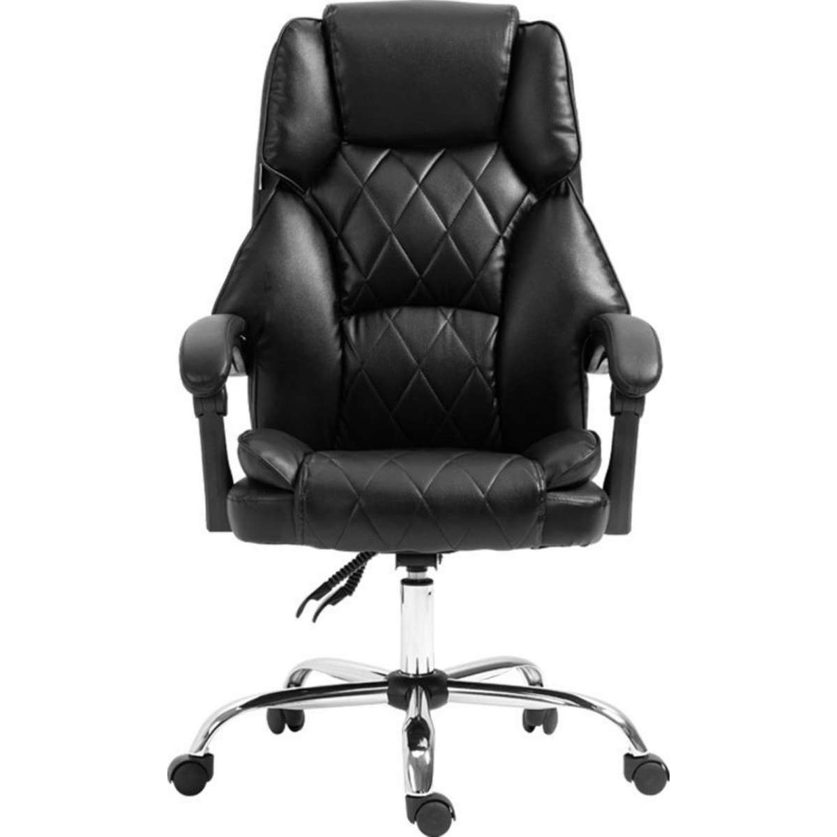 Artiss Executive Office Chair Leather Recliner Black Woolworths