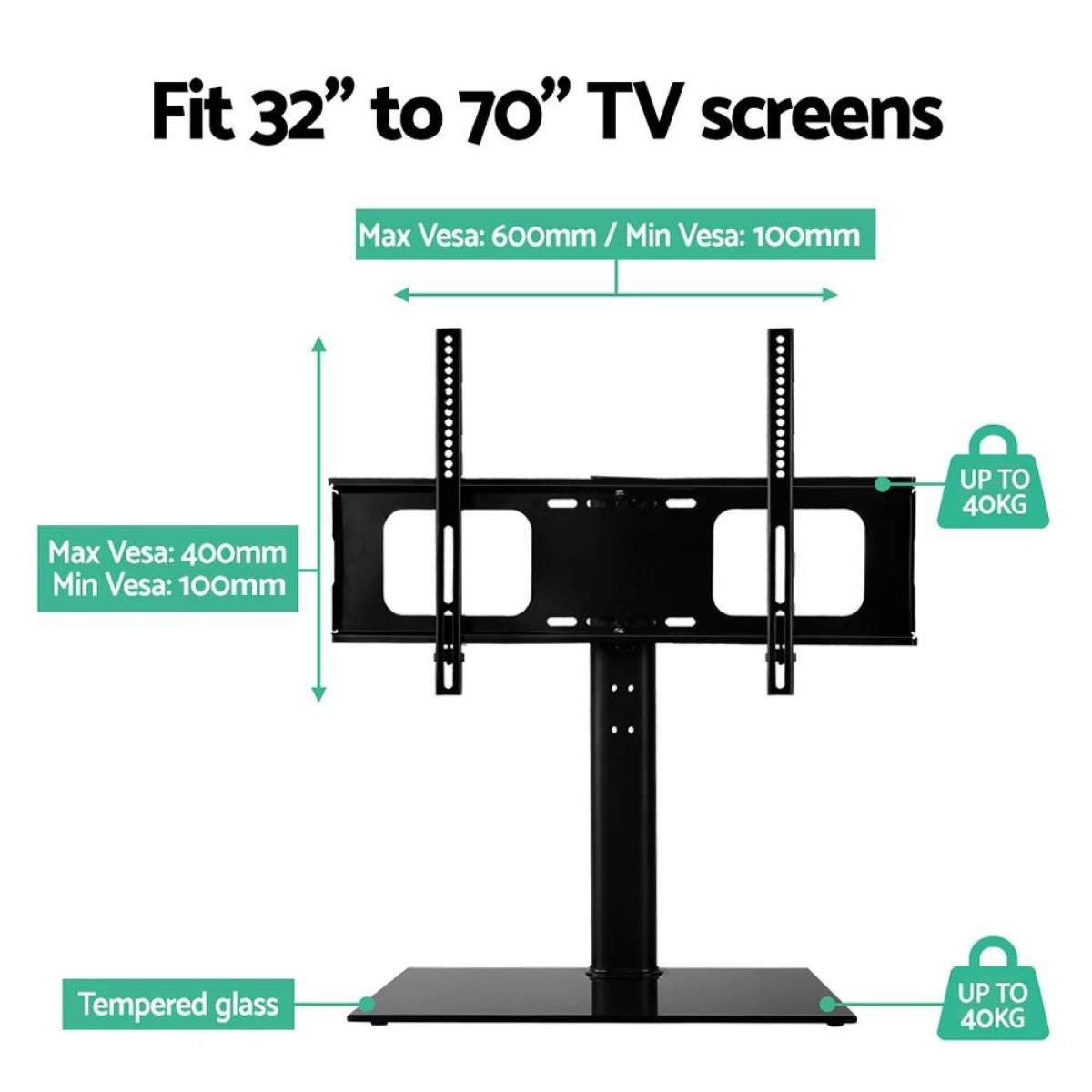 Artiss TV Stand Mount Bracket for 32"70" LED LCD Swivel Tabletop