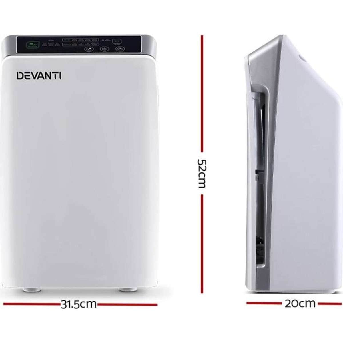 Devanti Air Purifier Purifiers Hepa Filter Home Freshener Carbon