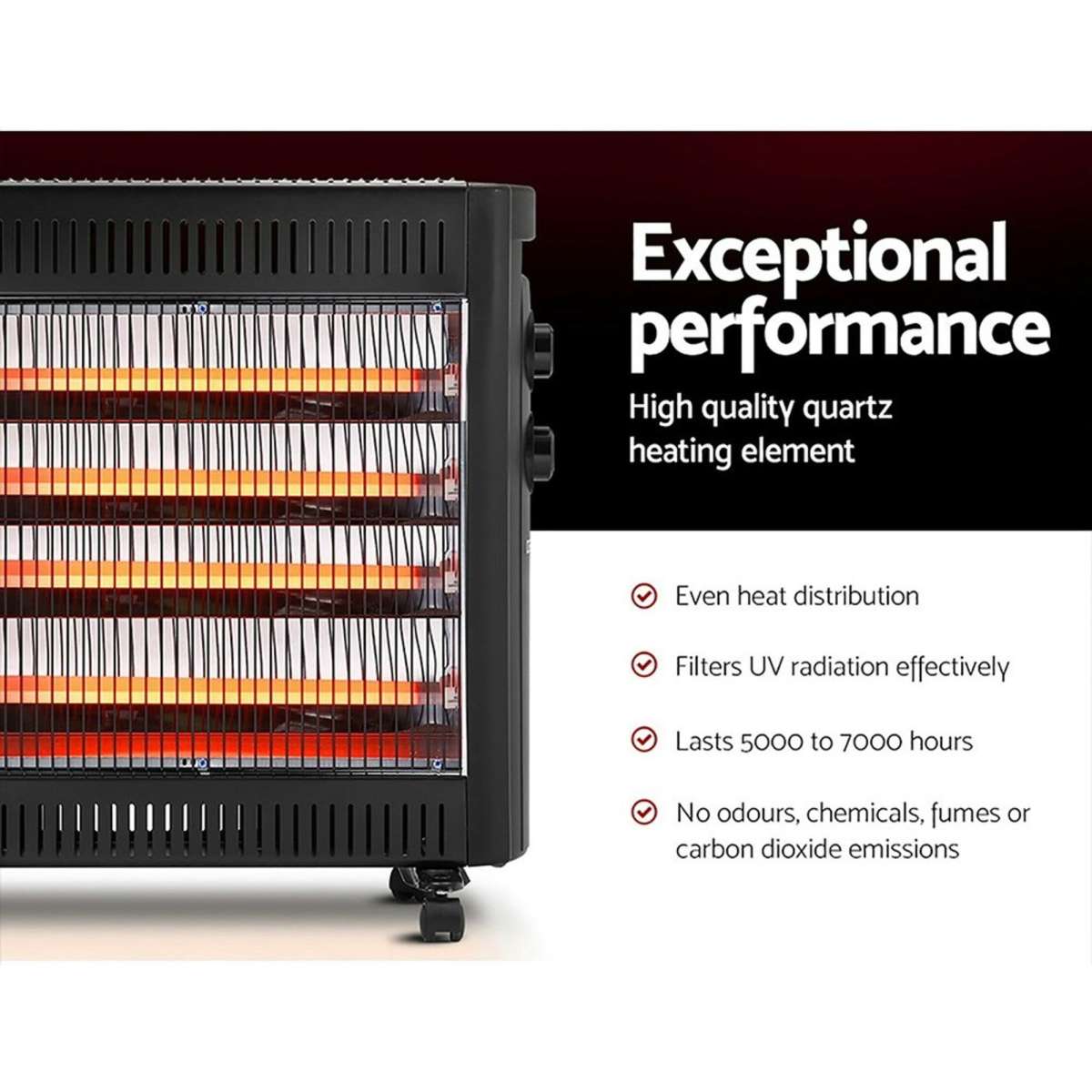 Devanti 2200W Infrared Heater Radiant Heaters Woolworths