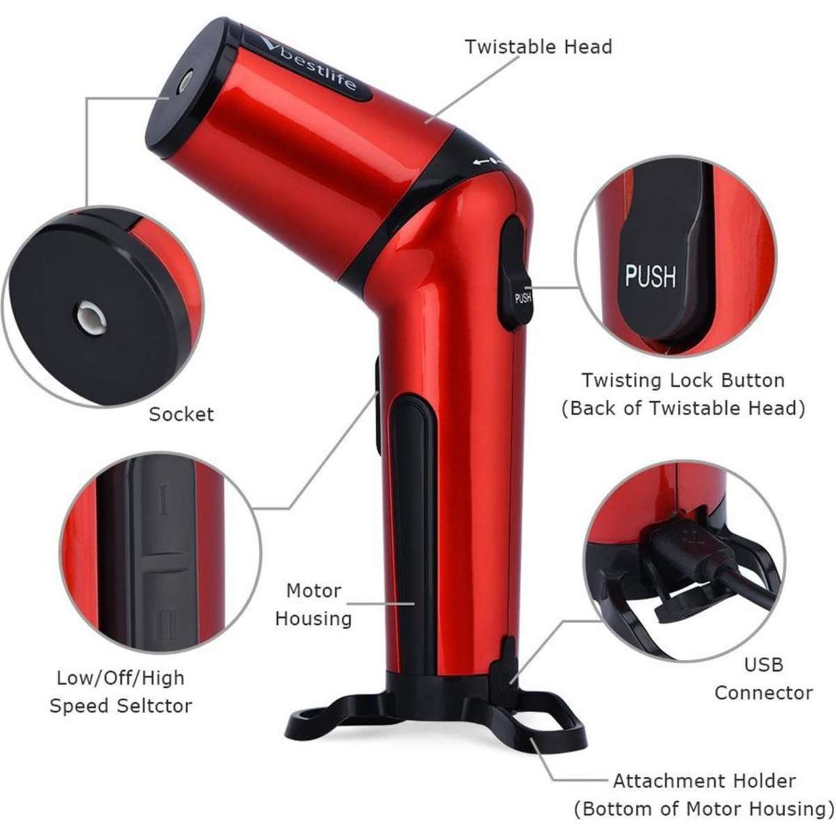 TODO Cordless Rechargeable Hand Mixer Whisk Handheld Electric Egg