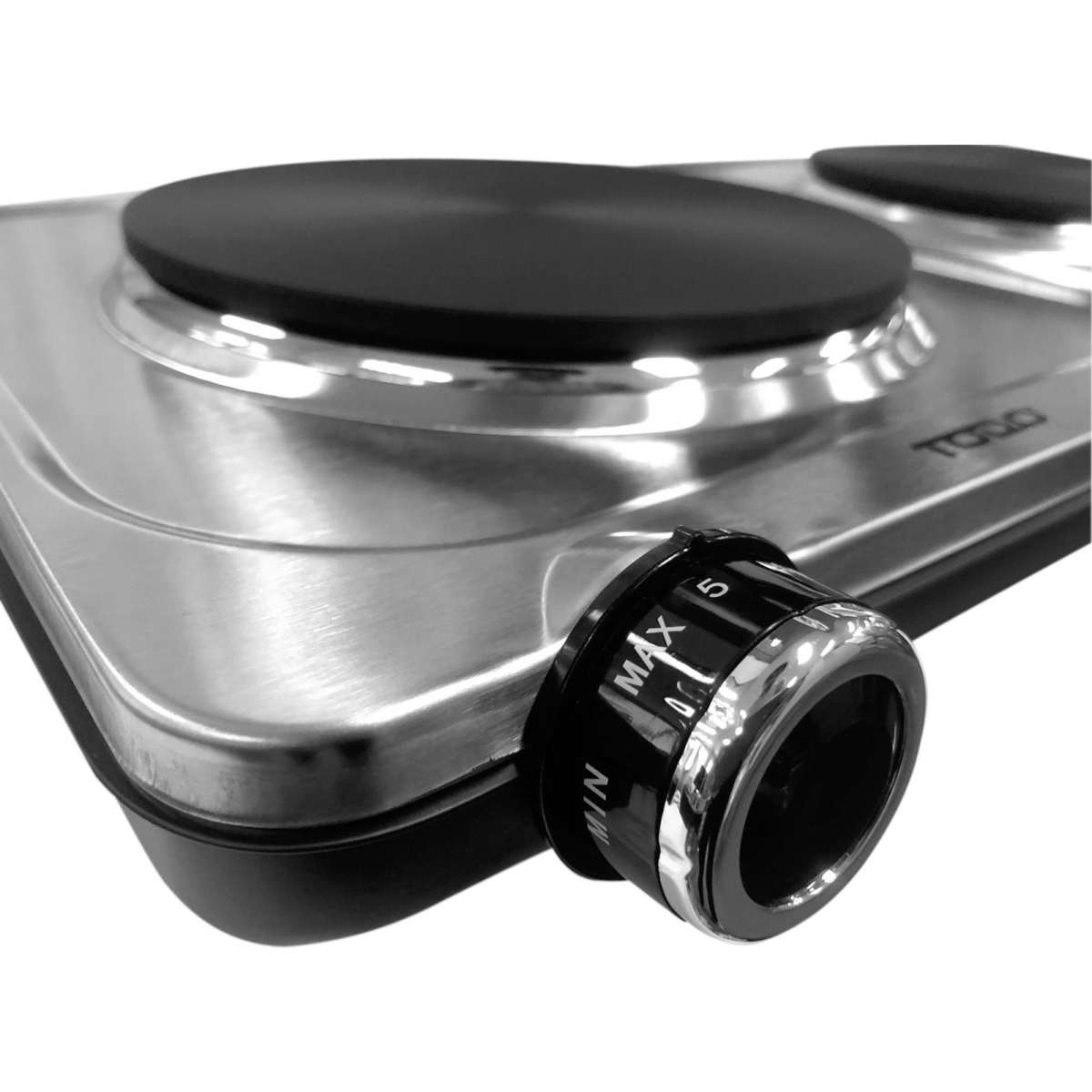 TODO 2250W Twin Hotplate Electric Cooktop Dual Plate Stainless Steel Woolworths