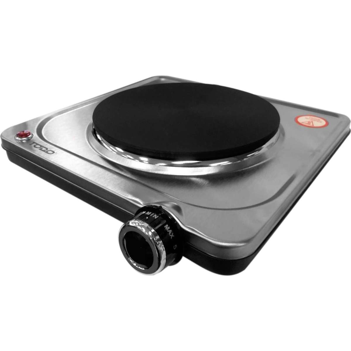 TODO 1500W Portable Hotplate Electric Cooktop Single Stainless Steel